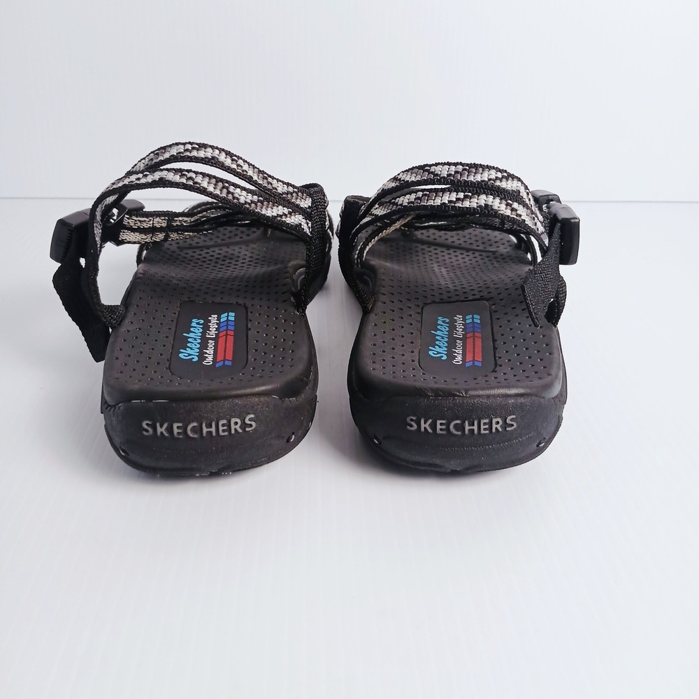 Skechers Outdoor Lifestyle Womens Black White Multi Strap Sandals Size 8.5 - Picture 5 of 8